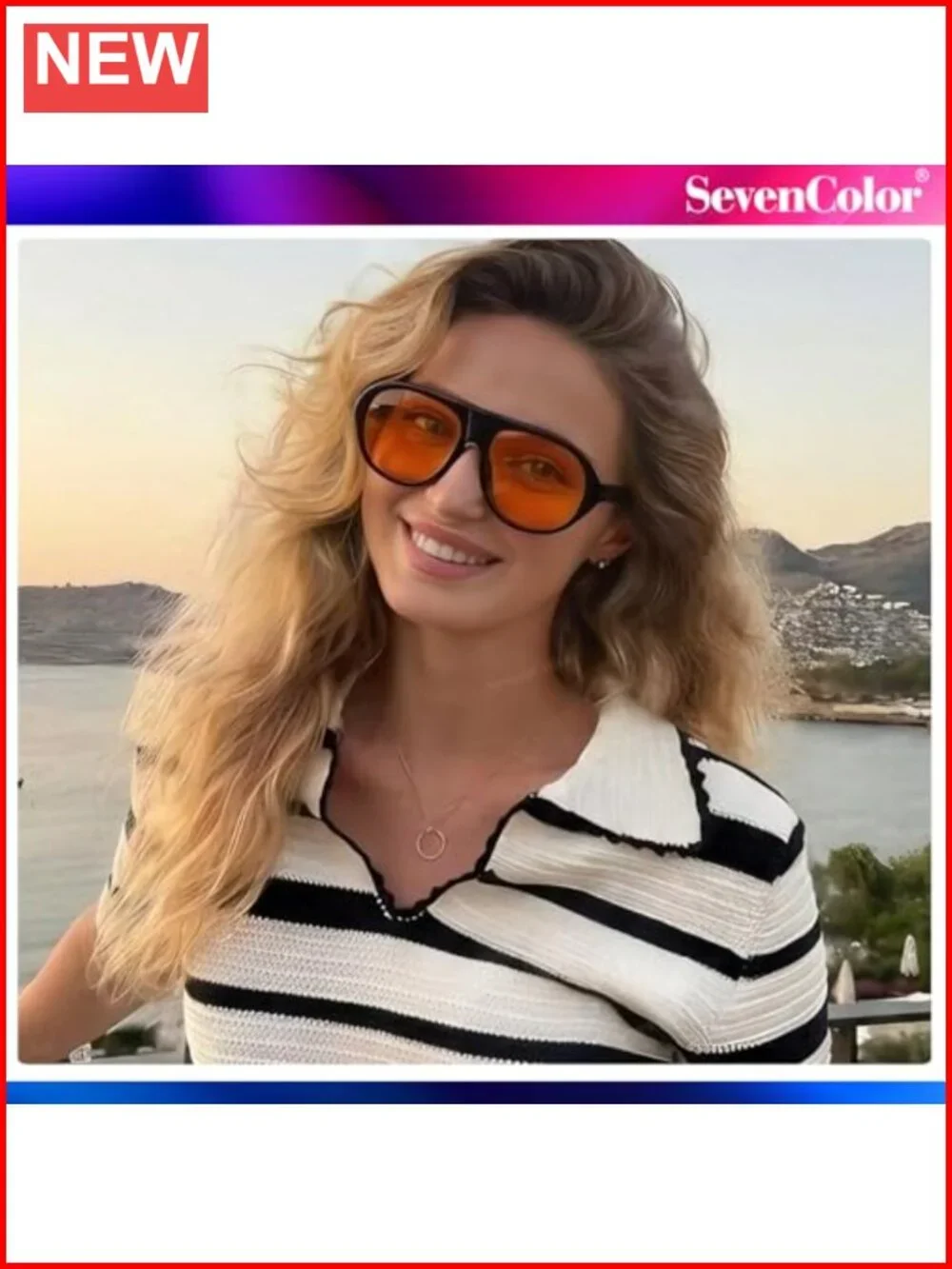 Oversized Retro Aviator Sunglasses for Women Men
